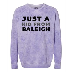 Us City American Just A From North Carolina Raleigh Colorblast Crewneck Sweatshirt