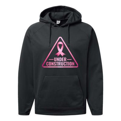 Under Construction Breast Cancer Awareness Performance Fleece Hoodie