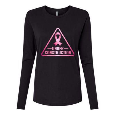 Under Construction Breast Cancer Awareness Womens Cotton Relaxed Long Sleeve T-Shirt