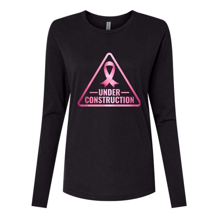 Under Construction Breast Cancer Awareness Womens Cotton Relaxed Long Sleeve T-Shirt