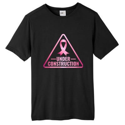 Under Construction Breast Cancer Awareness Tall Fusion ChromaSoft Performance T-Shirt