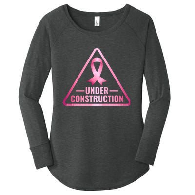 Under Construction Breast Cancer Awareness Women's Perfect Tri Tunic Long Sleeve Shirt