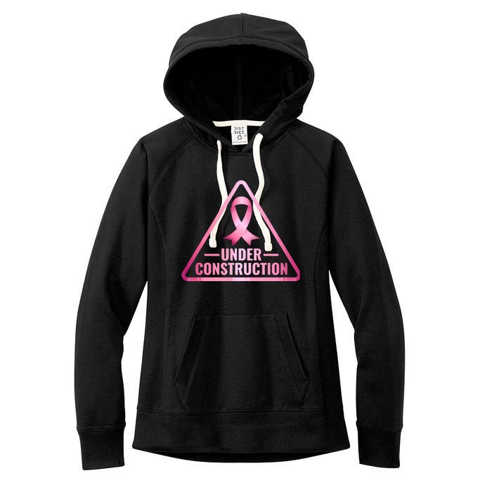 Under Construction Breast Cancer Awareness Women's Fleece Hoodie