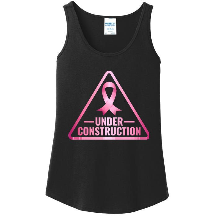 Under Construction Breast Cancer Awareness Ladies Essential Tank