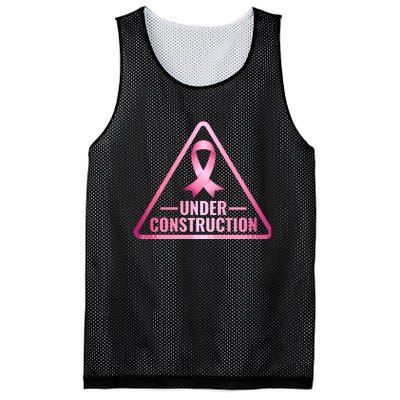 Under Construction Breast Cancer Awareness Mesh Reversible Basketball Jersey Tank