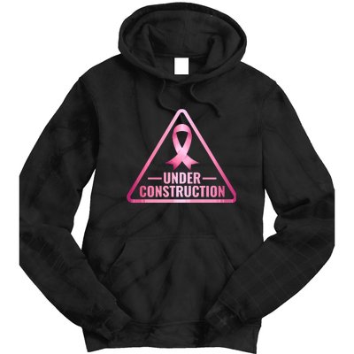 Under Construction Breast Cancer Awareness Tie Dye Hoodie