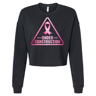 Under Construction Breast Cancer Awareness Cropped Pullover Crew