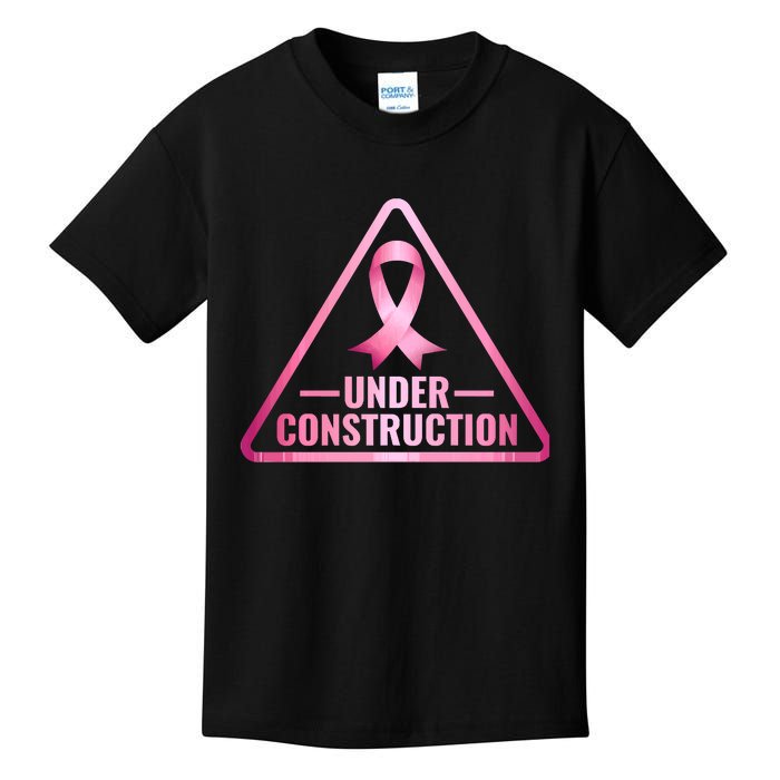 Under Construction Breast Cancer Awareness Kids T-Shirt