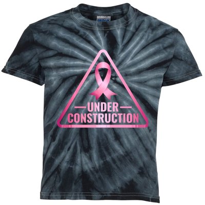 Under Construction Breast Cancer Awareness Kids Tie-Dye T-Shirt