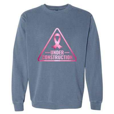 Under Construction Breast Cancer Awareness Garment-Dyed Sweatshirt