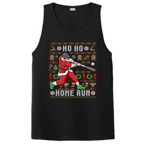 Ugly Christmas Baseball Ho Ho Home Run Funny Gift Cute Gift PosiCharge Competitor Tank