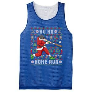 Ugly Christmas Baseball Ho Ho Home Run Funny Gift Cute Gift Mesh Reversible Basketball Jersey Tank