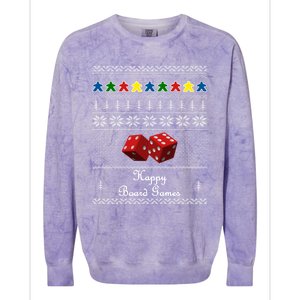 Ugly Christmas Board Game Fun Game Night Gift Colorblast Crewneck Sweatshirt