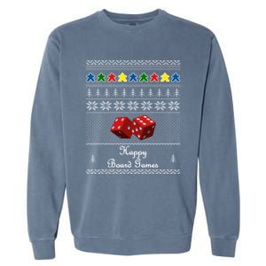 Ugly Christmas Board Game Fun Game Night Gift Garment-Dyed Sweatshirt