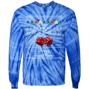 Ugly Christmas Board Game Fun Game Night Gift Tie-Dye Long Sleeve Shirt