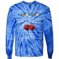 Ugly Christmas Board Game Fun Game Night Gift Tie-Dye Long Sleeve Shirt