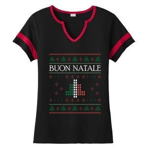 Ugly Christmas Buon Natale Christmas Italy Italians Ladies Halftime Notch Neck Tee