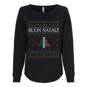 Ugly Christmas Buon Natale Christmas Italy Italians Womens California Wash Sweatshirt