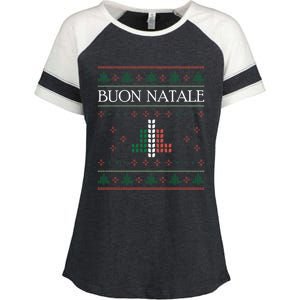 Ugly Christmas Buon Natale Christmas Italy Italians Enza Ladies Jersey Colorblock Tee