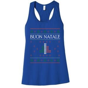 Ugly Christmas Buon Natale Christmas Italy Italians Women's Racerback Tank