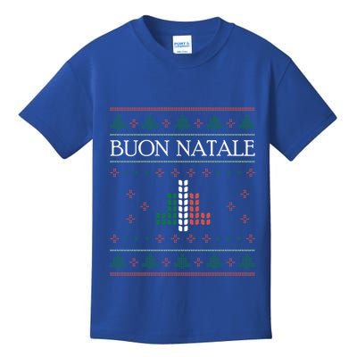 Ugly Christmas Buon Natale Christmas Italy Italians Kids T-Shirt
