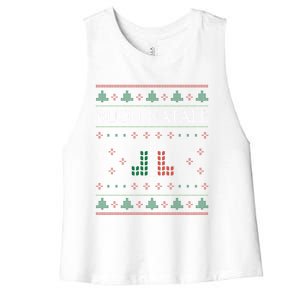 Ugly Christmas Buon Natale Christmas Italy Italians Women's Racerback Cropped Tank