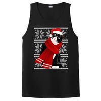 Ugly Christmas Black Cat Santa Hat Scarf Holiday Cute PosiCharge Competitor Tank