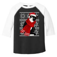 Ugly Christmas Black Cat Santa Hat Scarf Holiday Cute Toddler Fine Jersey T-Shirt