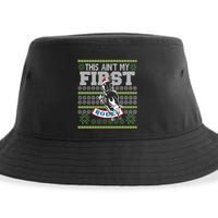 Ugly Christmas Bull Riding This AinT My First Rodeo Meaningful Gift Sustainable Bucket Hat