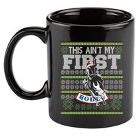 Ugly Christmas Bull Riding This AinT My First Rodeo Meaningful Gift 11oz C Handle Ceramic Mug