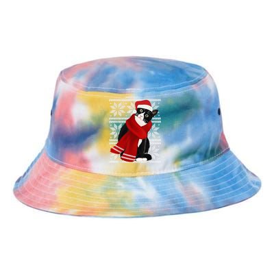 Ugly Christmas Black Cat Santa Hat Scarf Holiday Cute Tie Dye Newport Bucket Hat