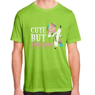 Unicorn Cute But Dangerous Karate Taekwondo  Gift Adult ChromaSoft Performance T-Shirt