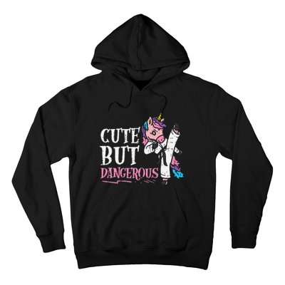 Unicorn Cute But Dangerous Karate Taekwondo  Gift Hoodie