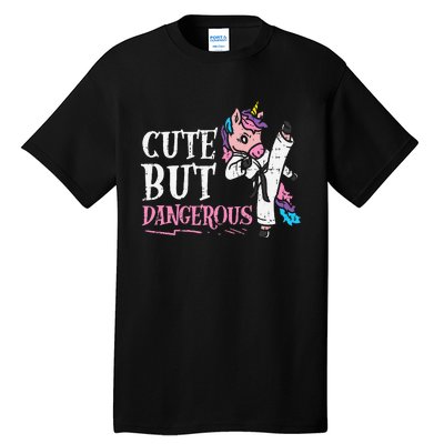 Unicorn Cute But Dangerous Karate Taekwondo  Gift Tall T-Shirt