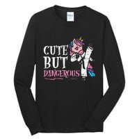 Unicorn Cute But Dangerous Karate Taekwondo  Gift Tall Long Sleeve T-Shirt