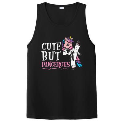 Unicorn Cute But Dangerous Karate Taekwondo  Gift PosiCharge Competitor Tank