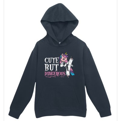 Unicorn Cute But Dangerous Karate Taekwondo  Gift Urban Pullover Hoodie