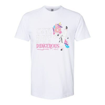 Unicorn Cute But Dangerous Karate Taekwondo  Gift Softstyle CVC T-Shirt