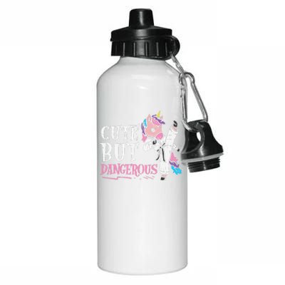 Unicorn Cute But Dangerous Karate Taekwondo  Gift Aluminum Water Bottle