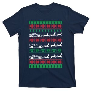 Ugly Christmas Car Reindeer Sleigh T-Shirt