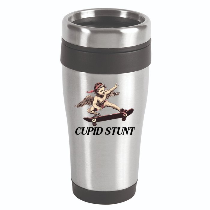 Unhinged Cringe Cupid Stunt Funny Inappropriate Embarrassing 16oz Travel Tumbler