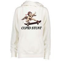 Unhinged Cringe Cupid Stunt Funny Inappropriate Embarrassing Womens Funnel Neck Pullover Hood