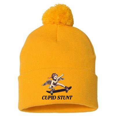 Unhinged Cringe Cupid Stunt Funny Inappropriate Embarrassing Pom Pom 12in Knit Beanie