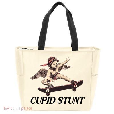 Unhinged Cringe Cupid Stunt Funny Inappropriate Embarrassing Zip Tote Bag