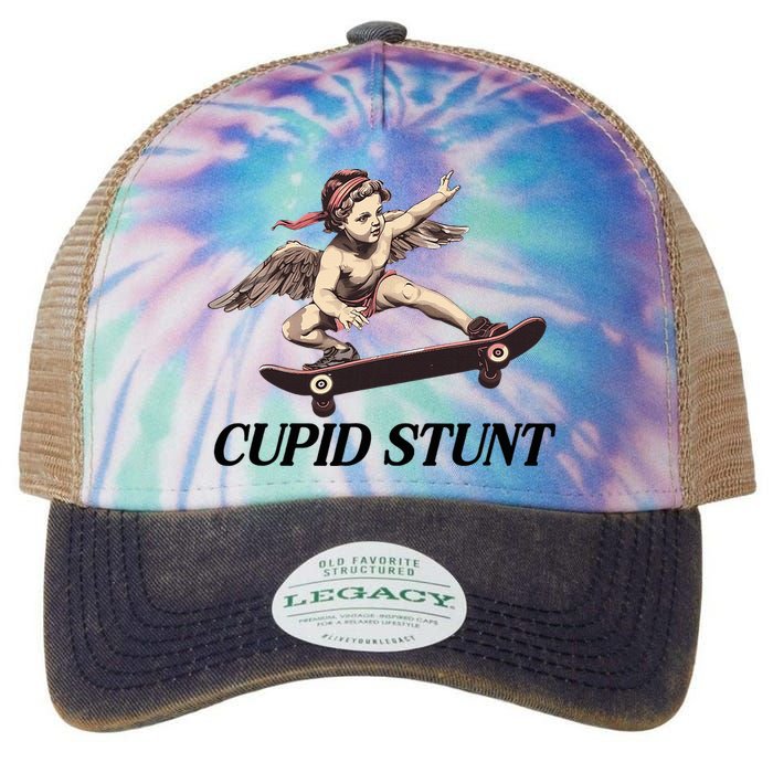 Unhinged Cringe Cupid Stunt Funny Inappropriate Embarrassing Legacy Tie Dye Trucker Hat
