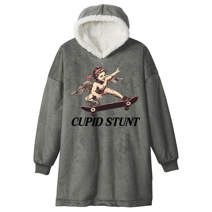 Unhinged Cringe Cupid Stunt Funny Inappropriate Embarrassing Hooded Wearable Blanket
