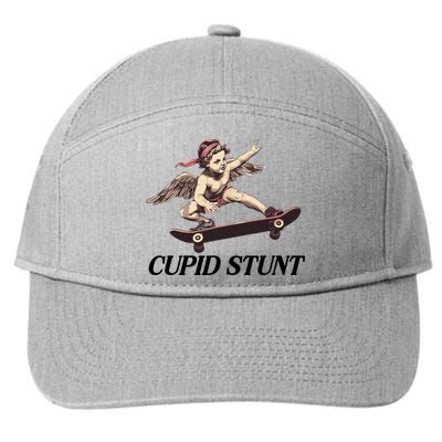Unhinged Cringe Cupid Stunt Funny Inappropriate Embarrassing 7-Panel Snapback Hat