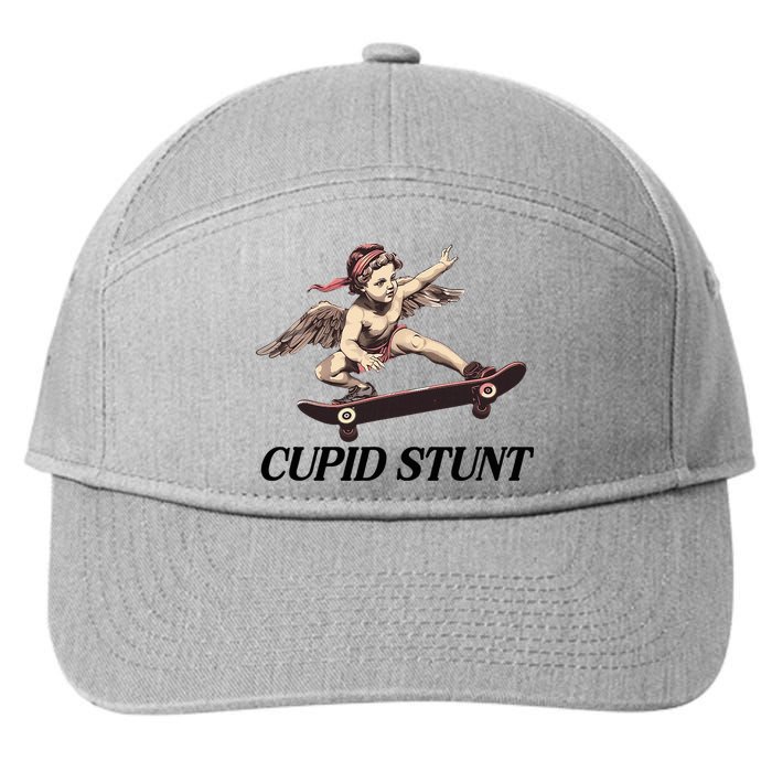 Unhinged Cringe Cupid Stunt Funny Inappropriate Embarrassing 7-Panel Snapback Hat