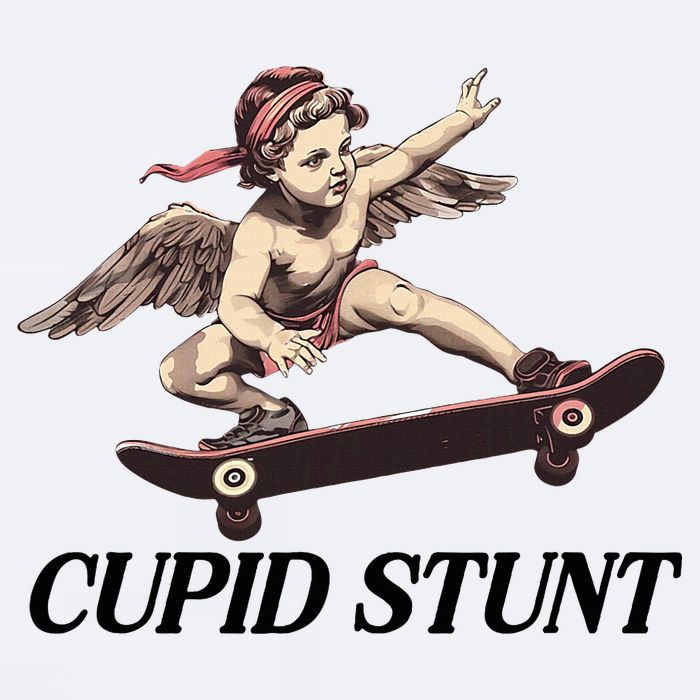 Unhinged Cringe Cupid Stunt Funny Inappropriate Embarrassing Sueded Cloud Jersey T-Shirt