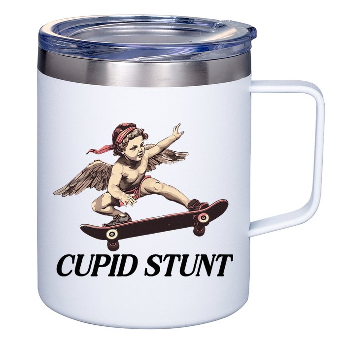 Unhinged Cringe Cupid Stunt Funny Inappropriate Embarrassing 12oz Stainless Steel Coffee Mug